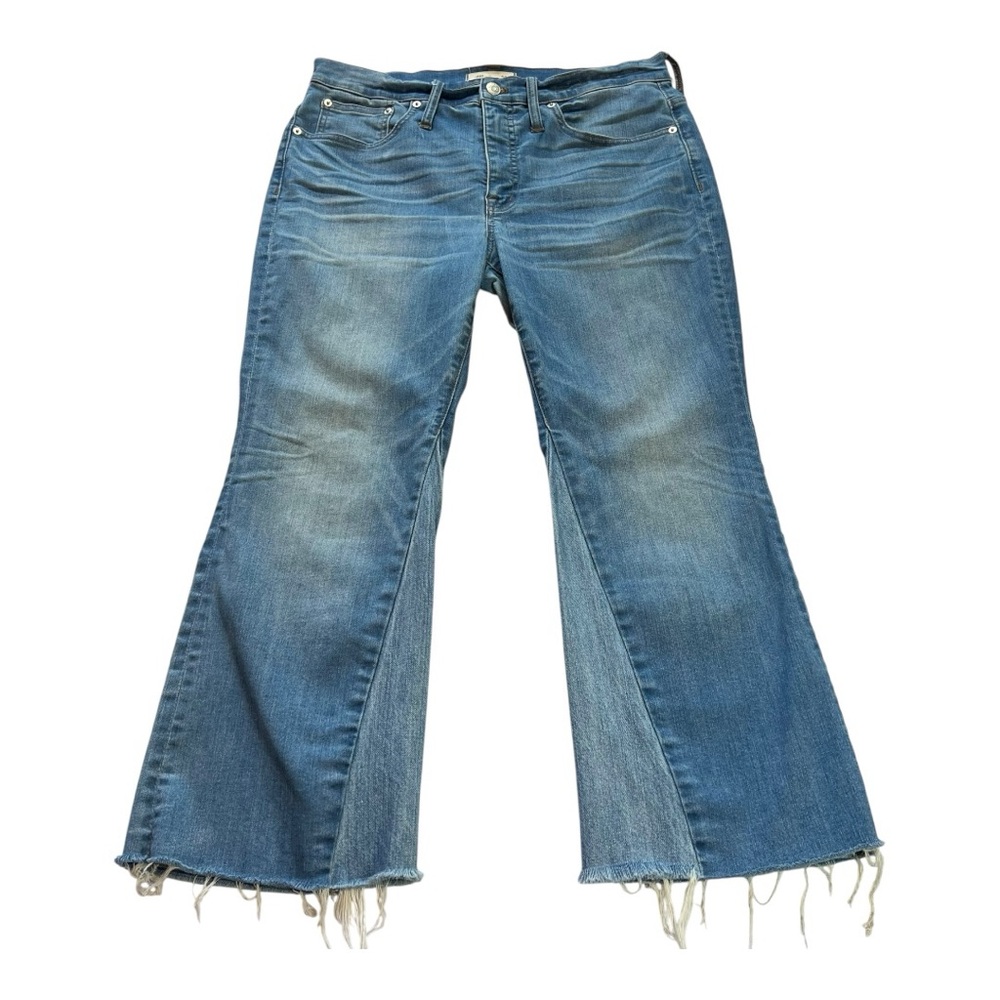 MADEWELL Cali Demi-Boot Jeans | Size 31 | Medium Wash Denim | Raw Hem - Picture 2 of 11